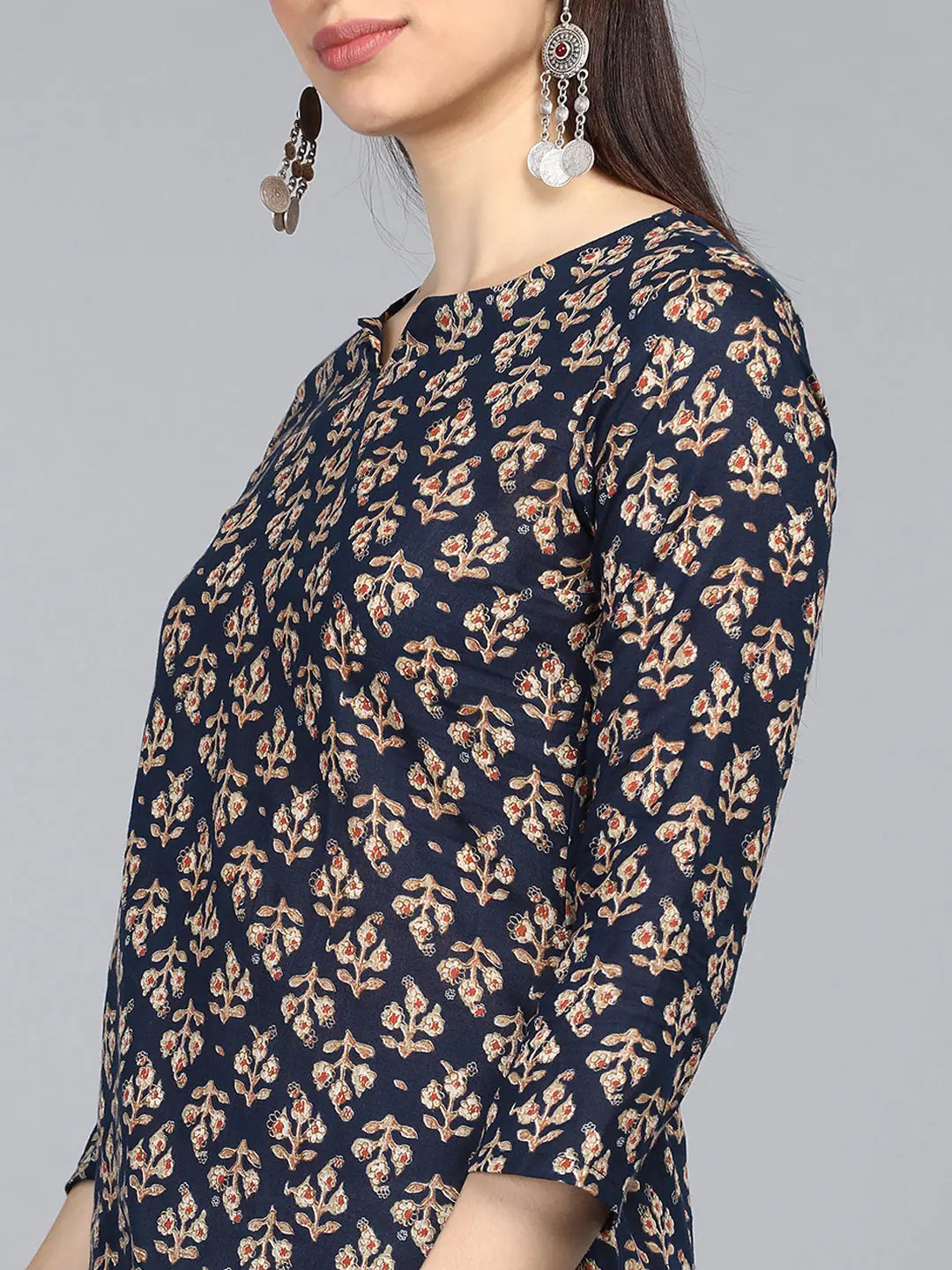 Cotton Printed Indian Kurta - Stylish Women's Kurti