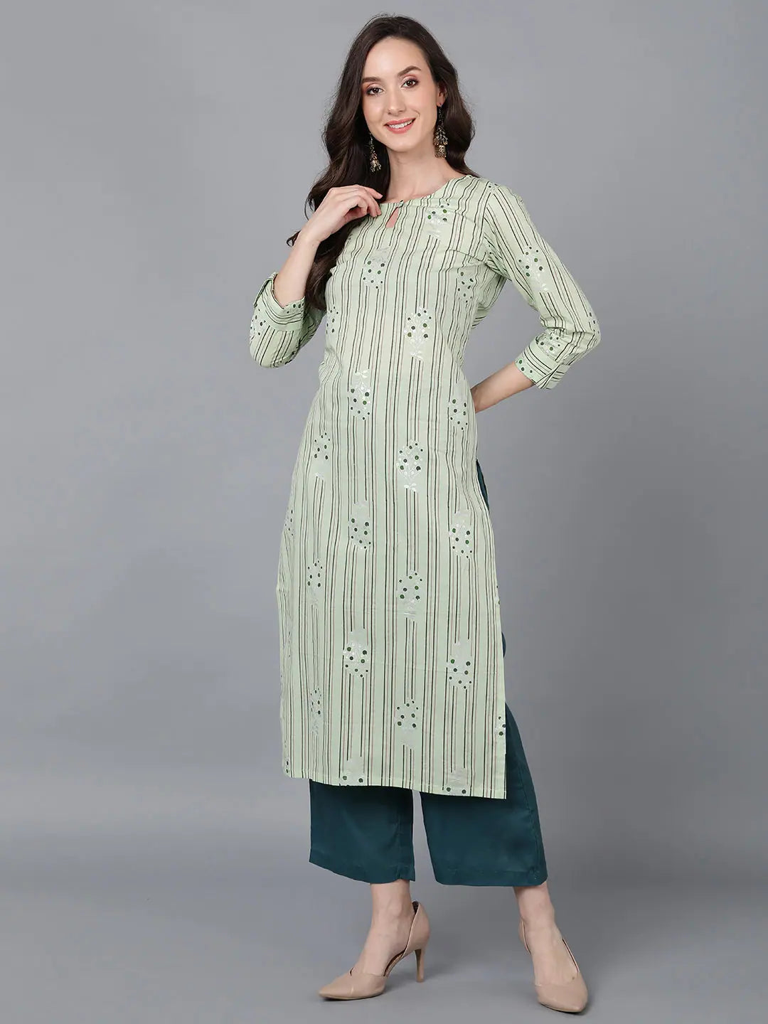 Cotton Printed Kurta: Ethnic Indian Kurta for Women - Ahika
