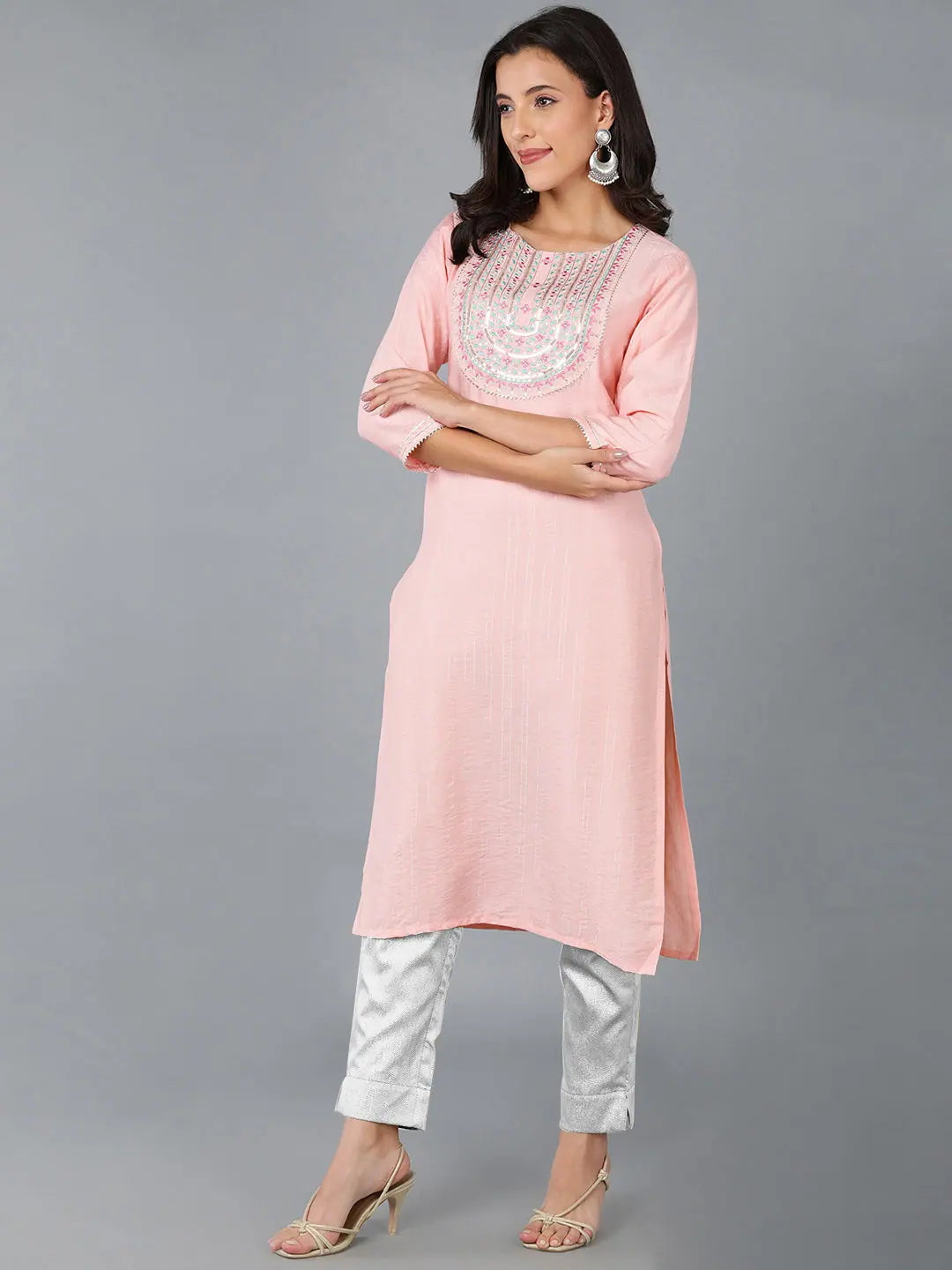 Simple Cotton Yoke Design Kurta: Indian Kurta for Ladies