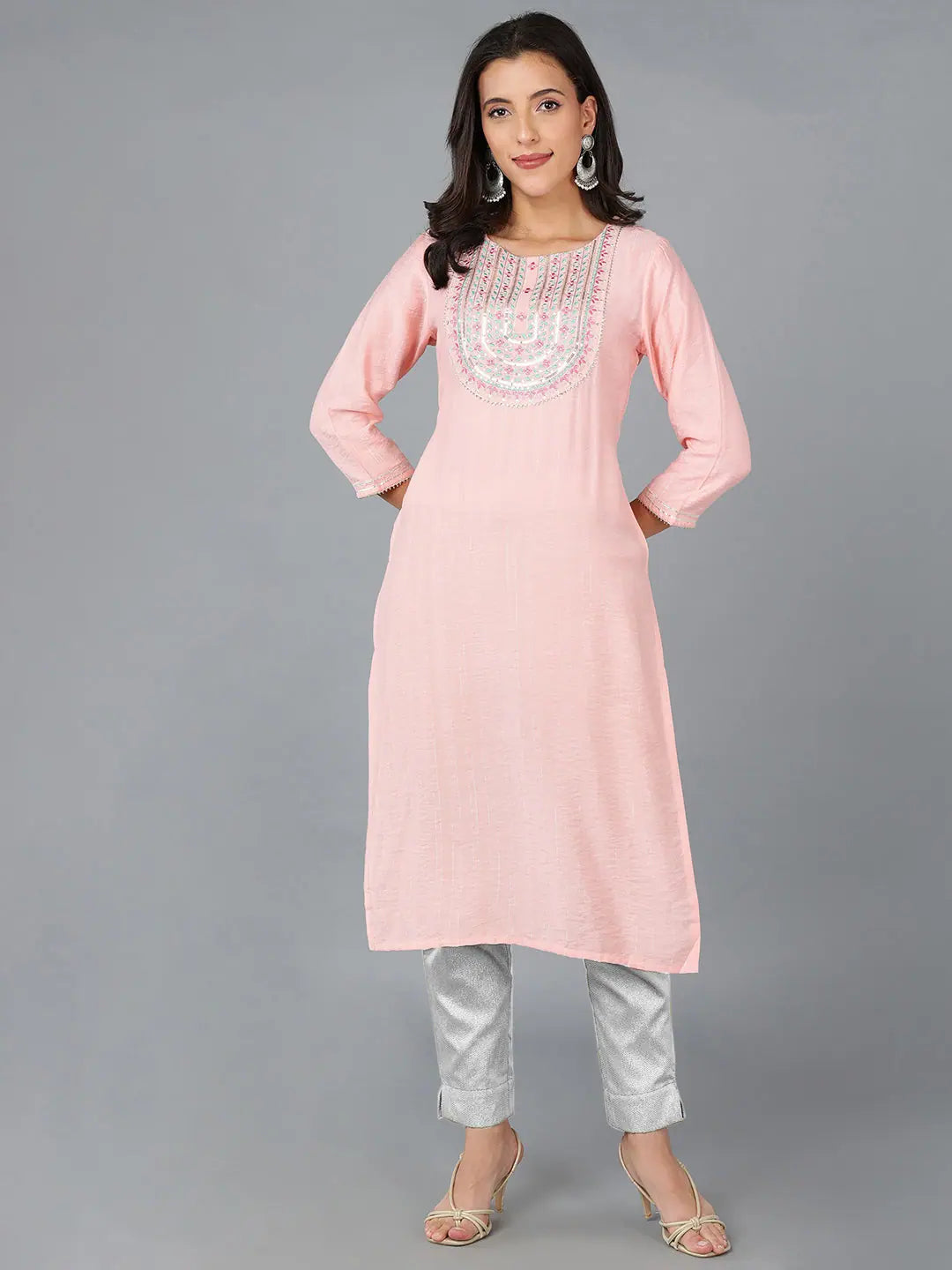 Women Cotton Yoke Design-VCK8938A_S