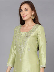 Women Silk Blend Embroidered-VCK9175A