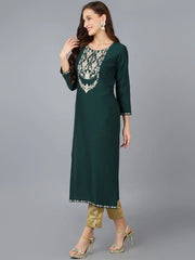 Women Silk Blend Embroidered-VCK9080