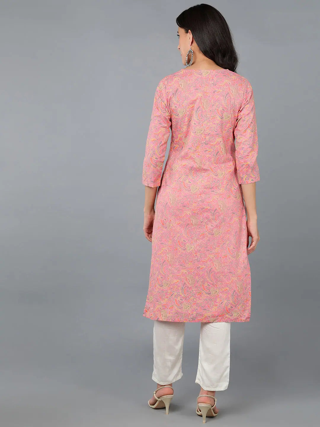 Stylish Printed Cotton Indian Kurtas for Women - Ahika Ethnic