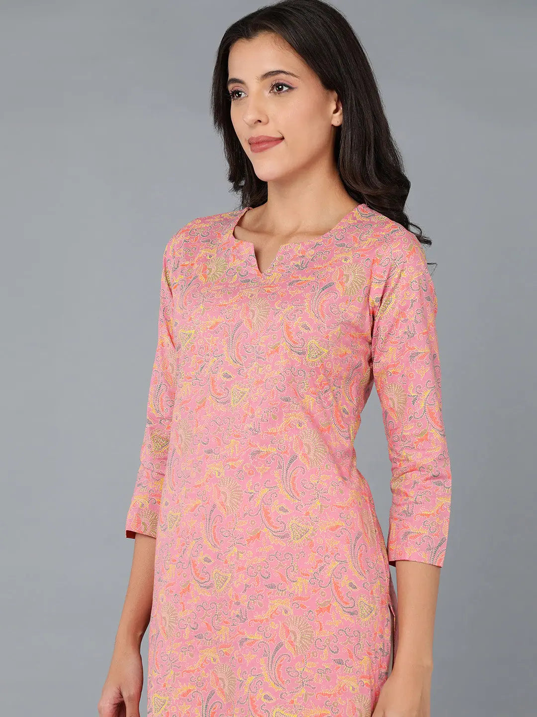 Stylish Printed Cotton Indian Kurtas for Women - Ahika Ethnic