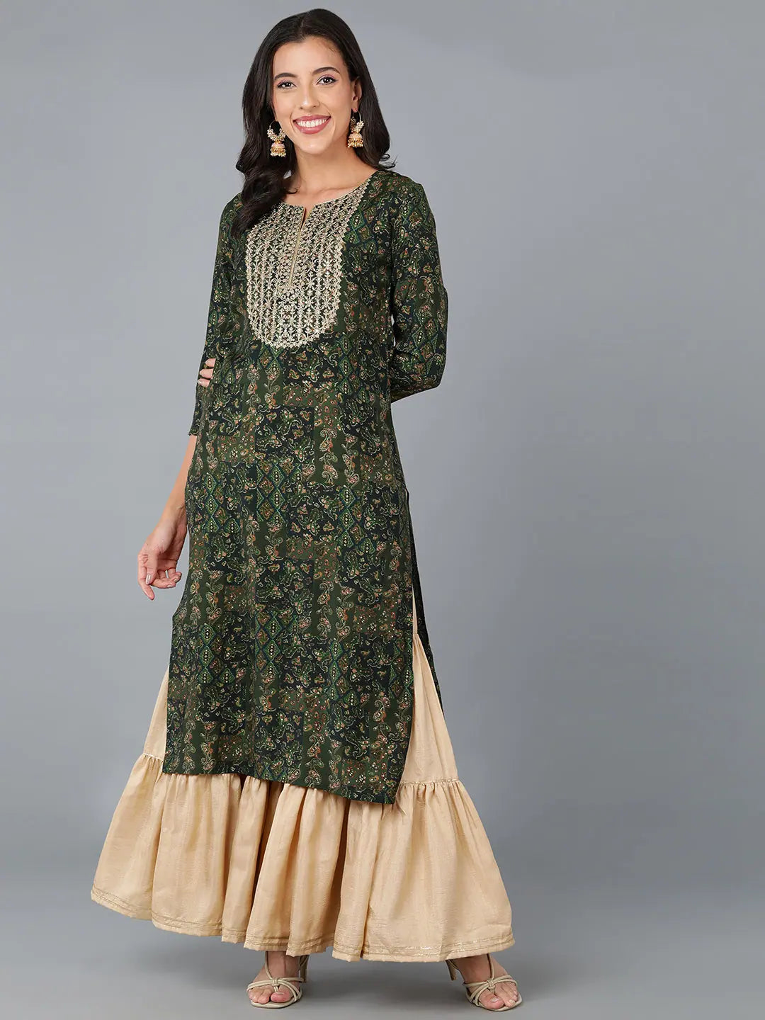 Women Silk Blend Yoke-VCK9010