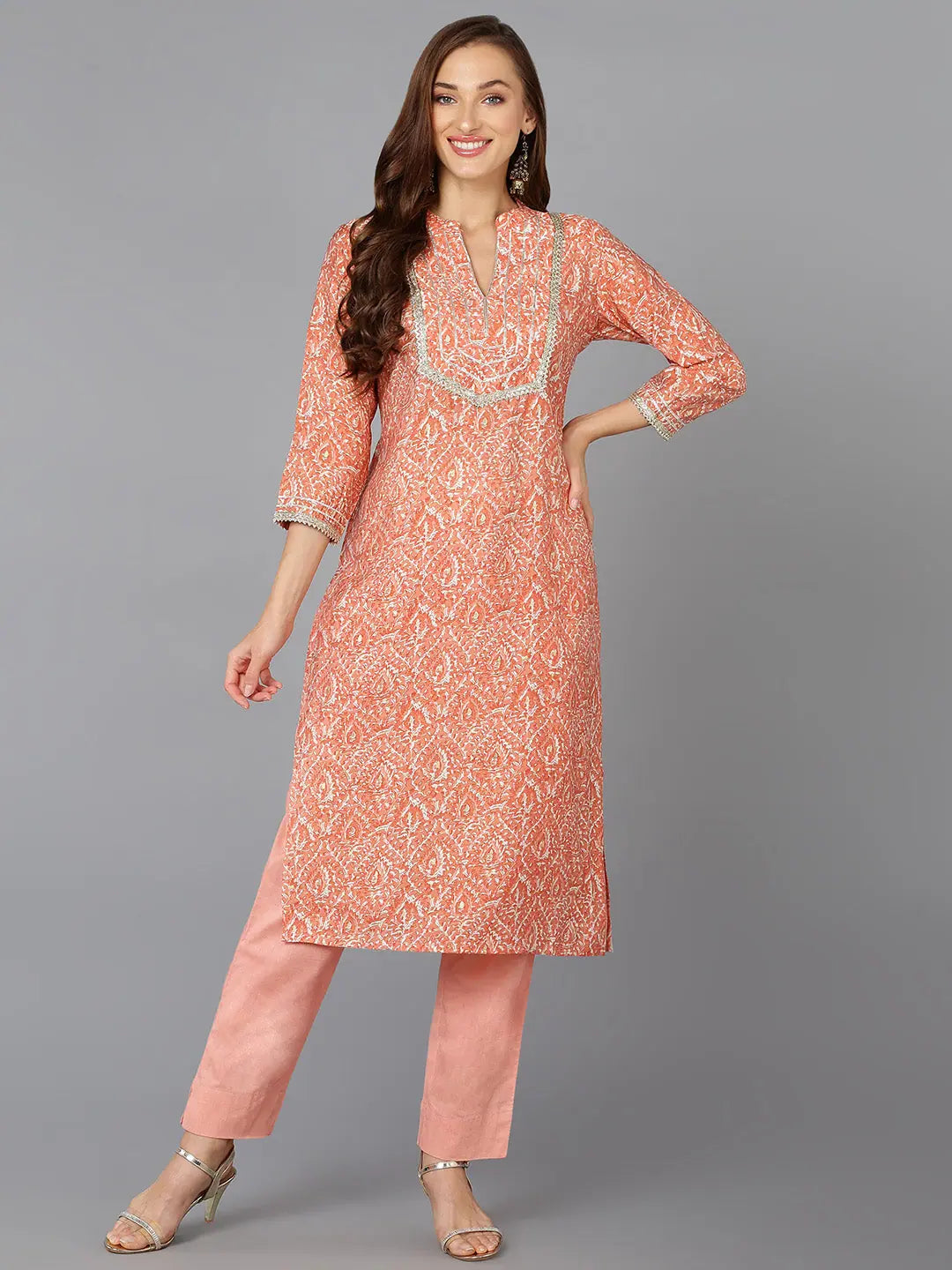 Wine Silk Embroidered Kurta | Elegant Indian Kurta for Women