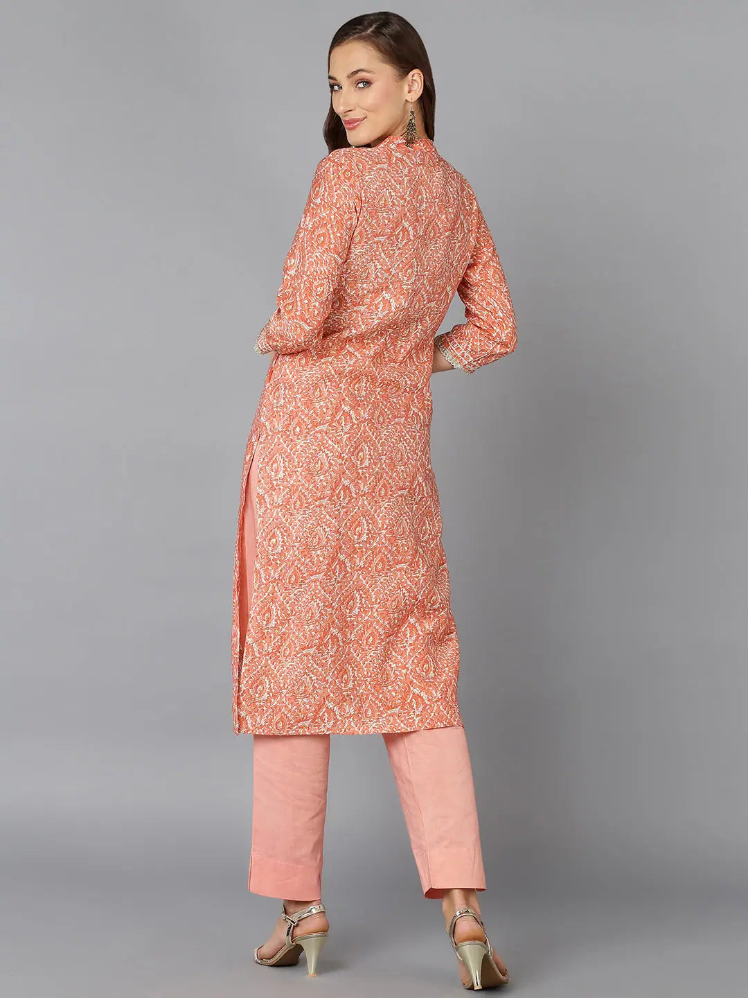 Wine Silk Embroidered Kurta | Elegant Indian Kurta for Women