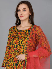 Women Pure Cotton Floral Printed Kurta-VKSKD1728