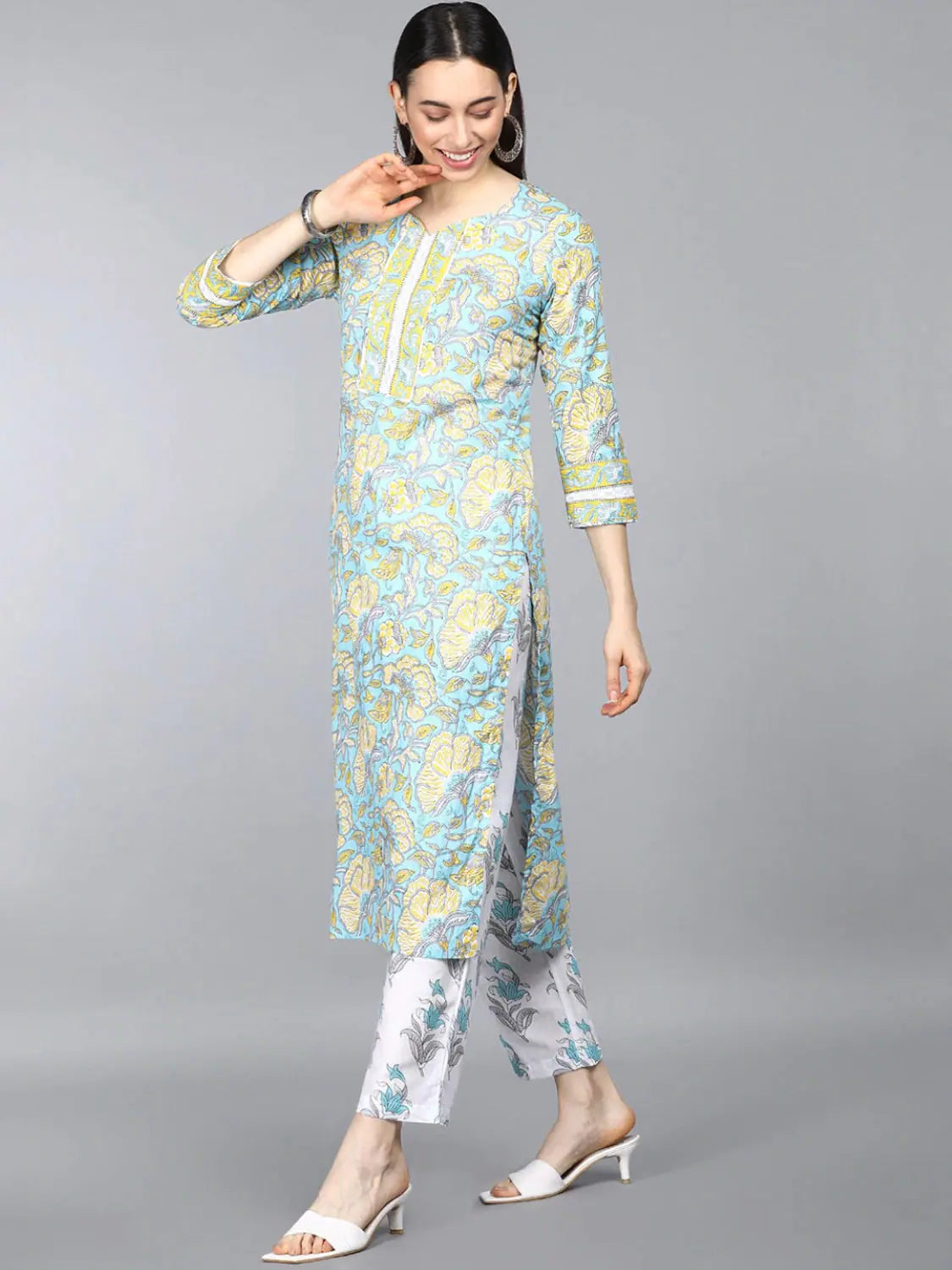 Pure Printed Cotton Kurta Set with Dupatta | Kurta Set
