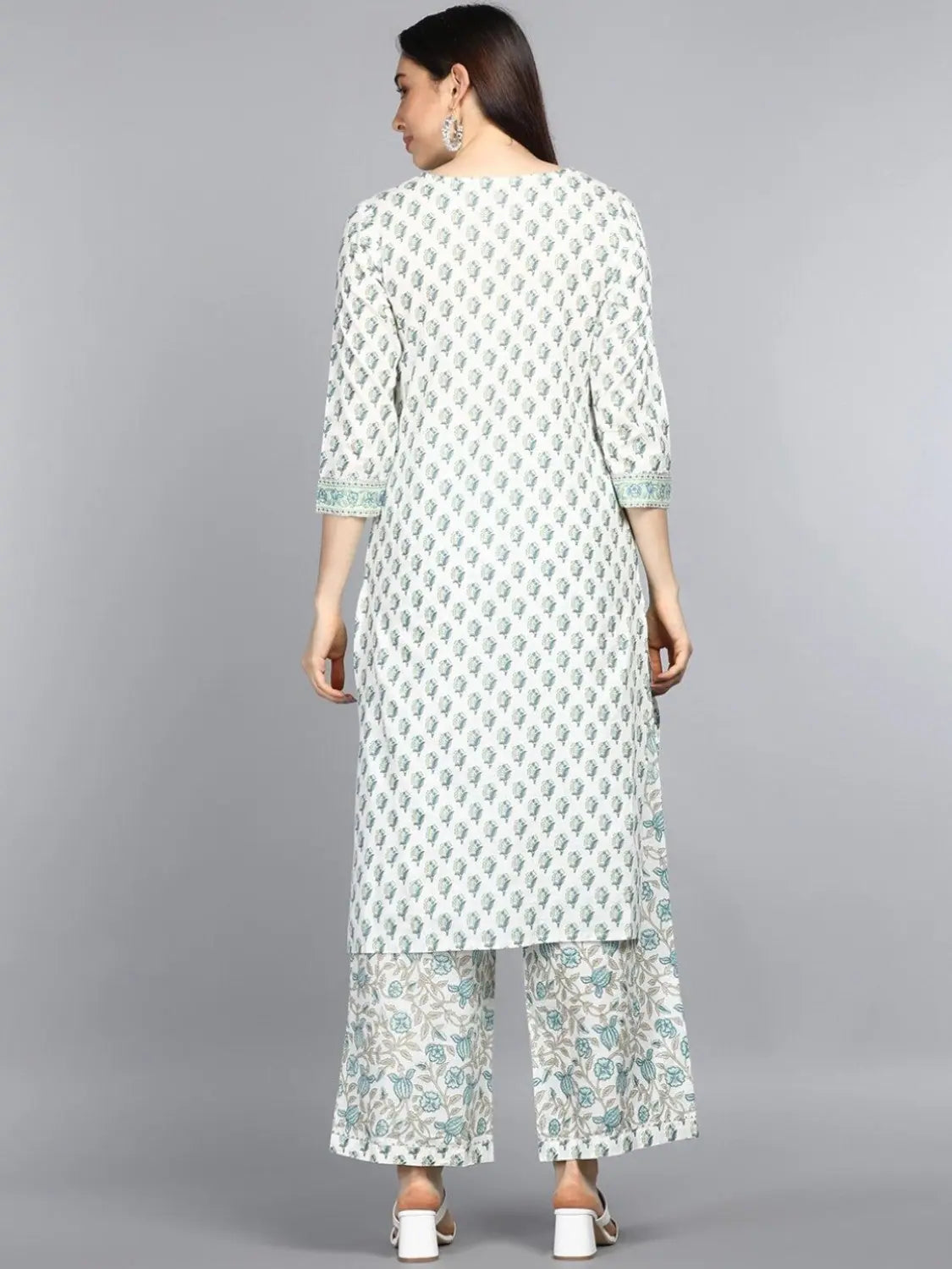 Printed Cotton Kurta Pant Set | Women's Indian Kurta Sets