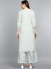 Cotton Blend Printed Kurta Pant Set-VKSET1141E