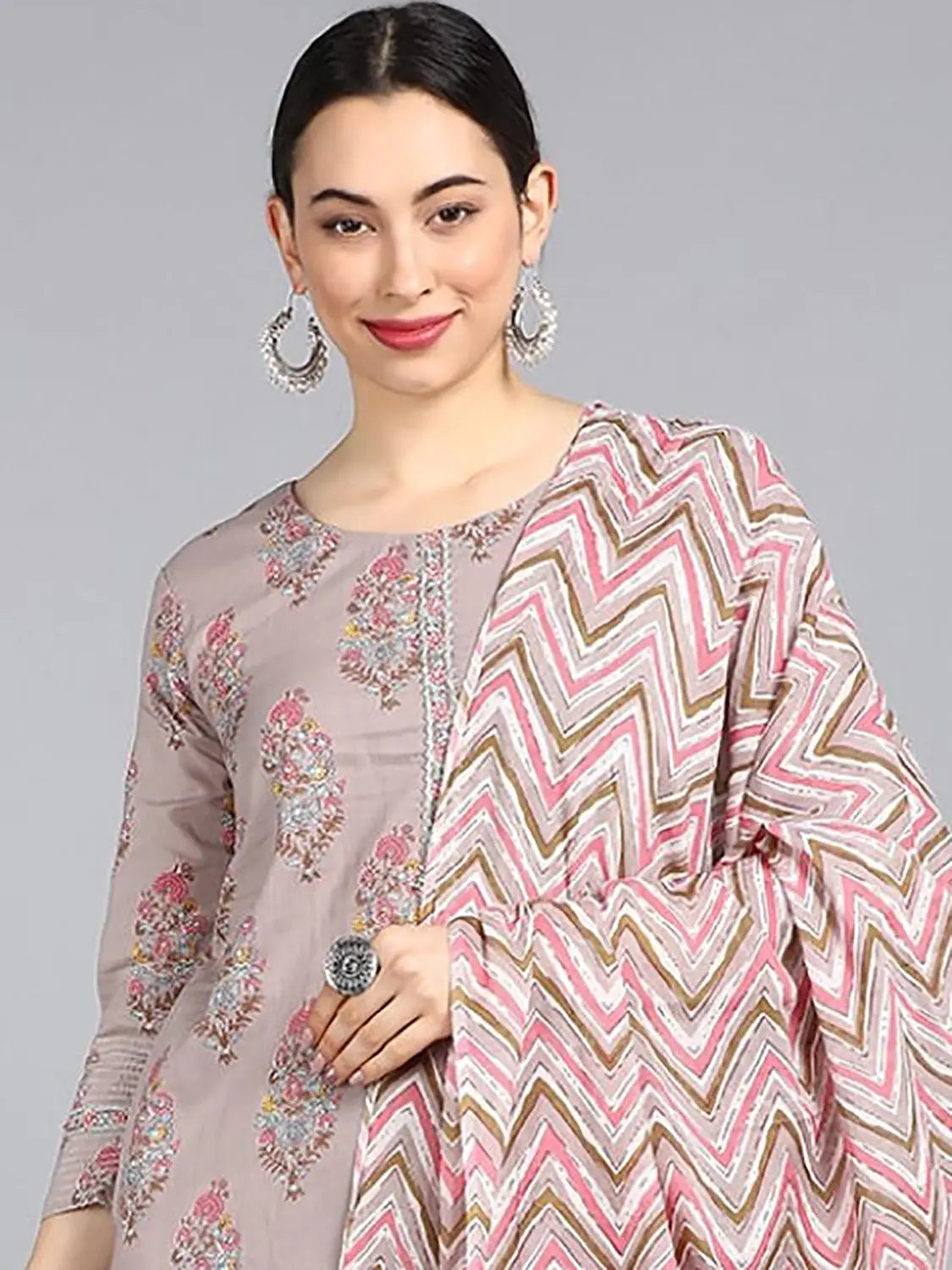 Comfy Cotton Printed Kurta with Dupatta | Designer Women's Kurta Sets