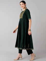Pure Cotton Printed Kurta Trousers Dupatta-VKSKD1218AB