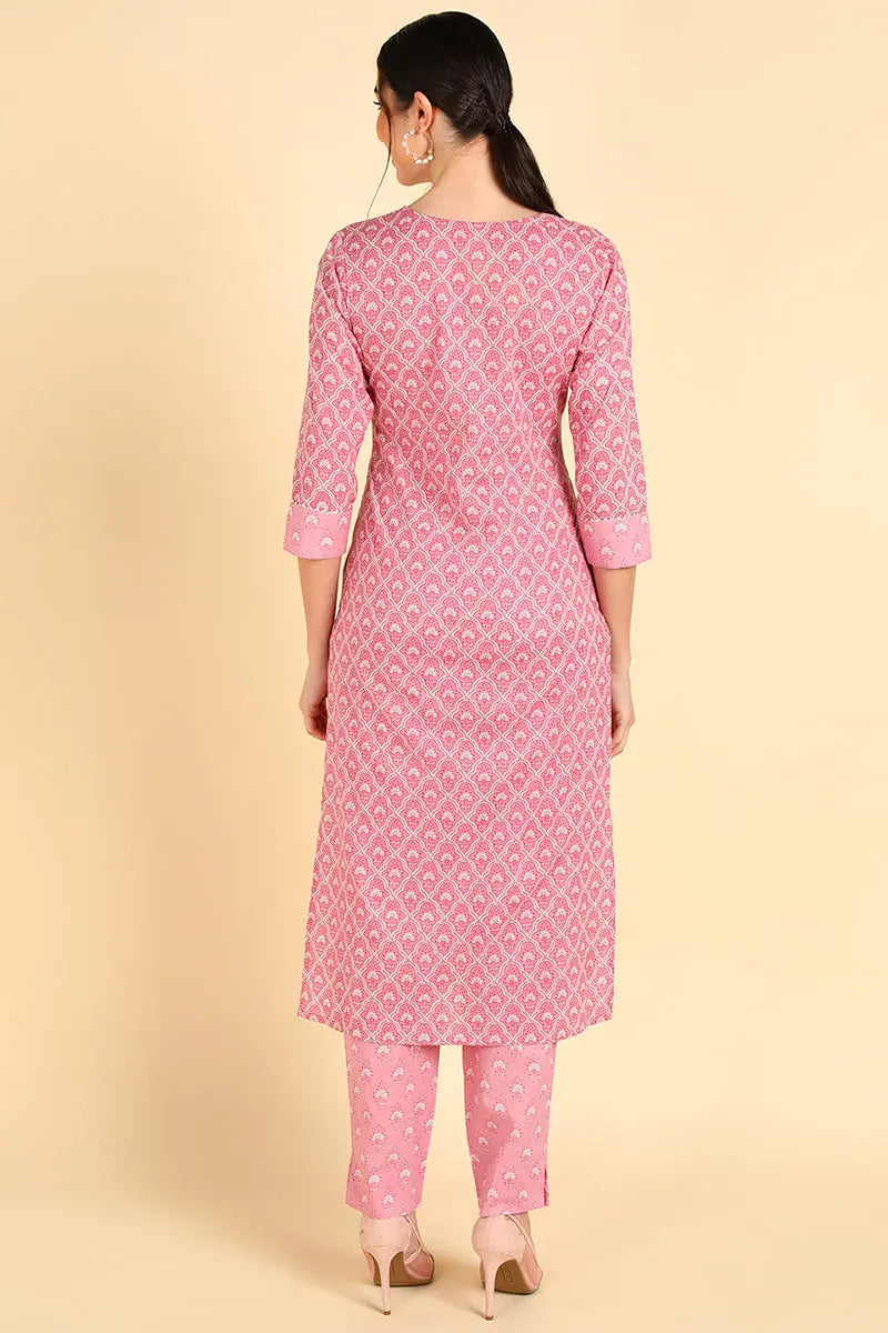 Printed Cotton Kurta Pant Set | Women's Cotton Kurta Sets