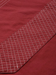 Women Cotton Blend Solid Kurta Trouser