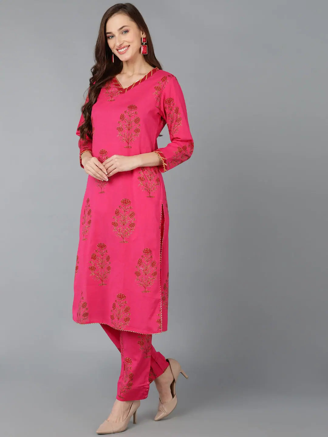 Cotton Printed Women's Kurta Sets | Indian Kurta Sets