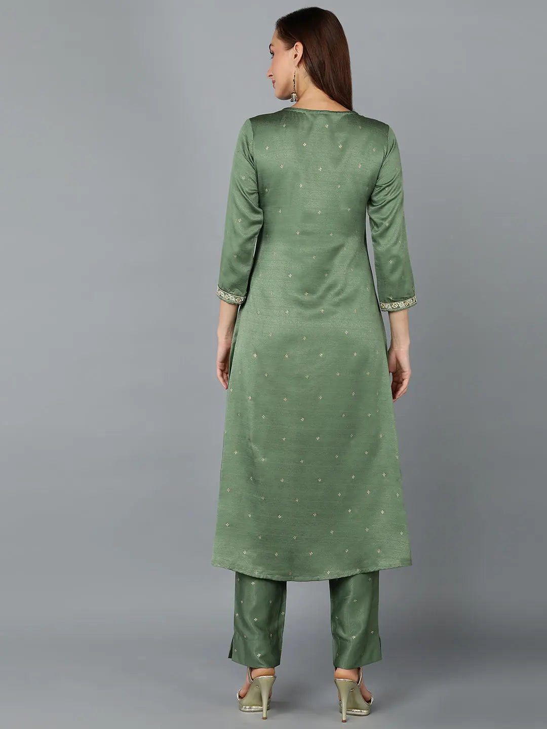 Women's Silk Blend Yoke Design Kurta | Indian Kurta Sets