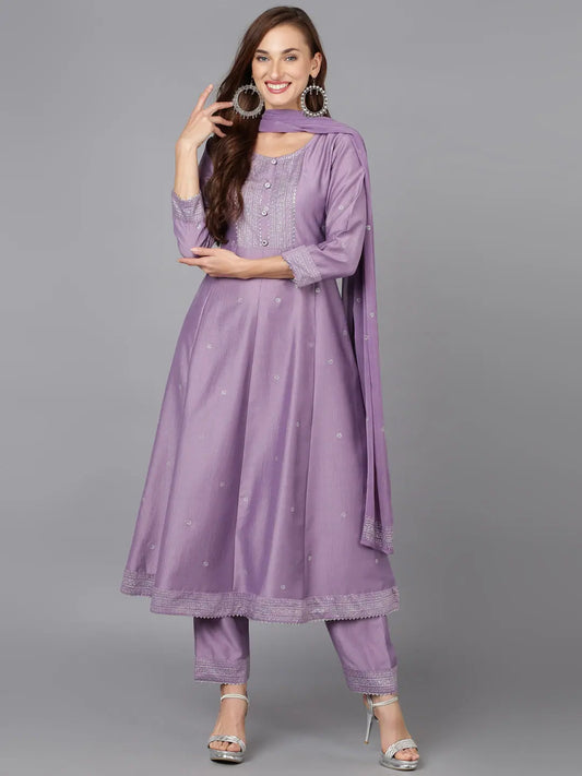 Women Silk Blend Woven Design Kurta-VKSKD1779A 1080