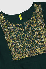 Pure Cotton Printed Kurta Trousers Dupatta-VKSKD1218A