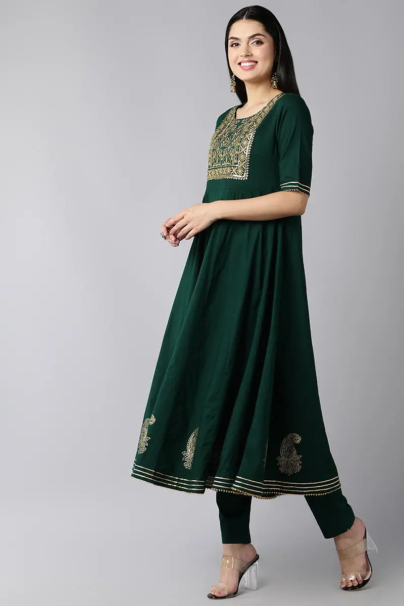 Pure Cotton Printed Kurta Set - Ethnic Lehenga for Women