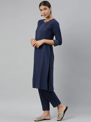 Women's Cotton Printed Kurta Palazzo Dupatta-VKSKD1034E
