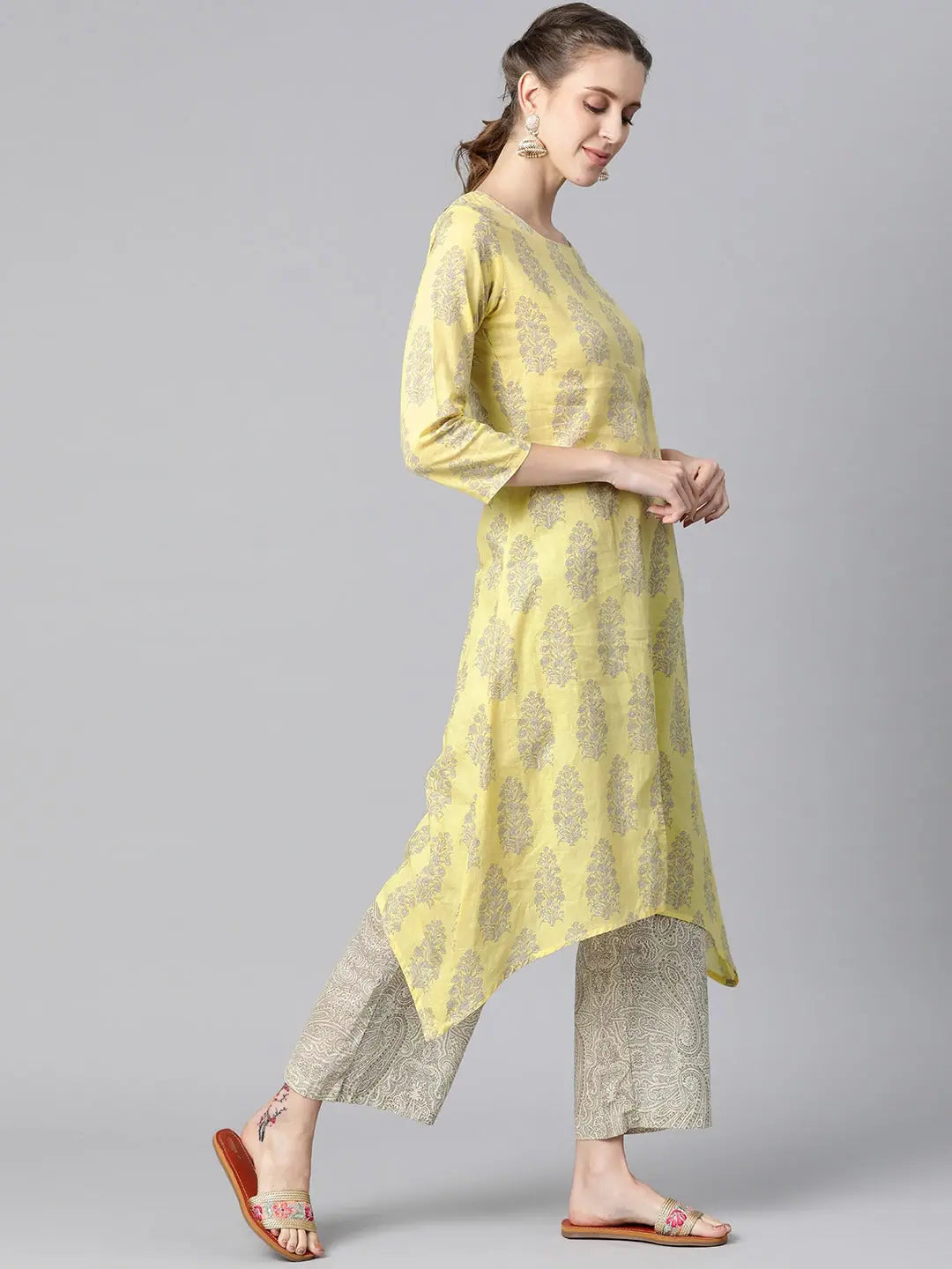 Cotton Printed Kurta Pant Set | Women's Indian Kurta Sets  
