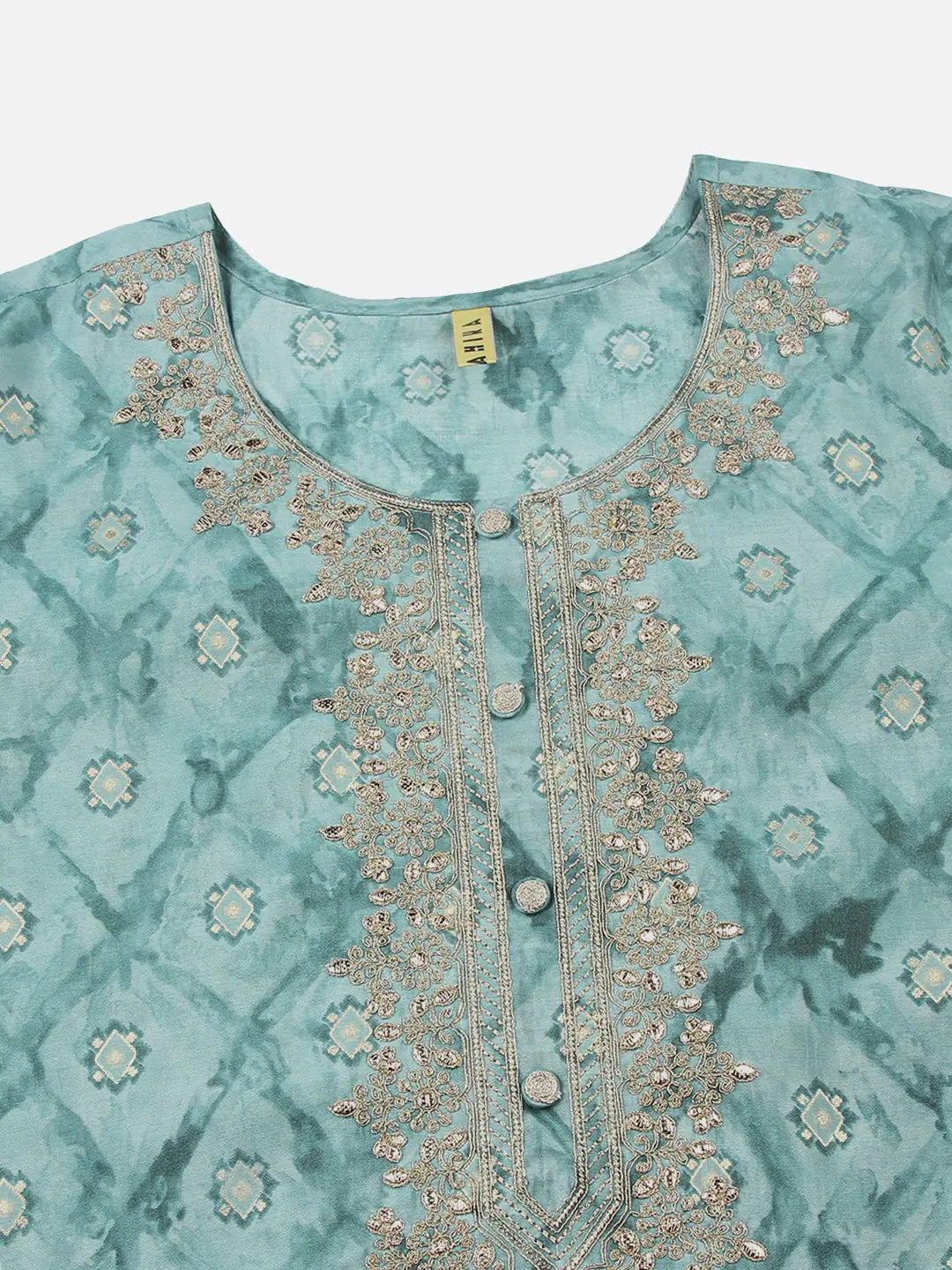 Silk Blend Embroidered Ombre Women's Kurta Sets - Indian Set
