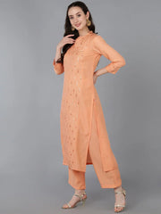 Women Silk Blend Embroidered Mirror Work-VKSKD1692