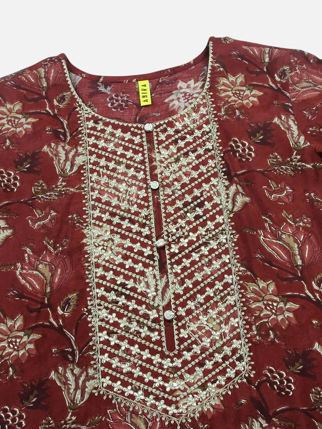 Floral Embroidered Silk Kurta for Women | Designer Kurta Sets