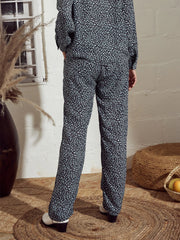 Women Grey Animal Straight Pants