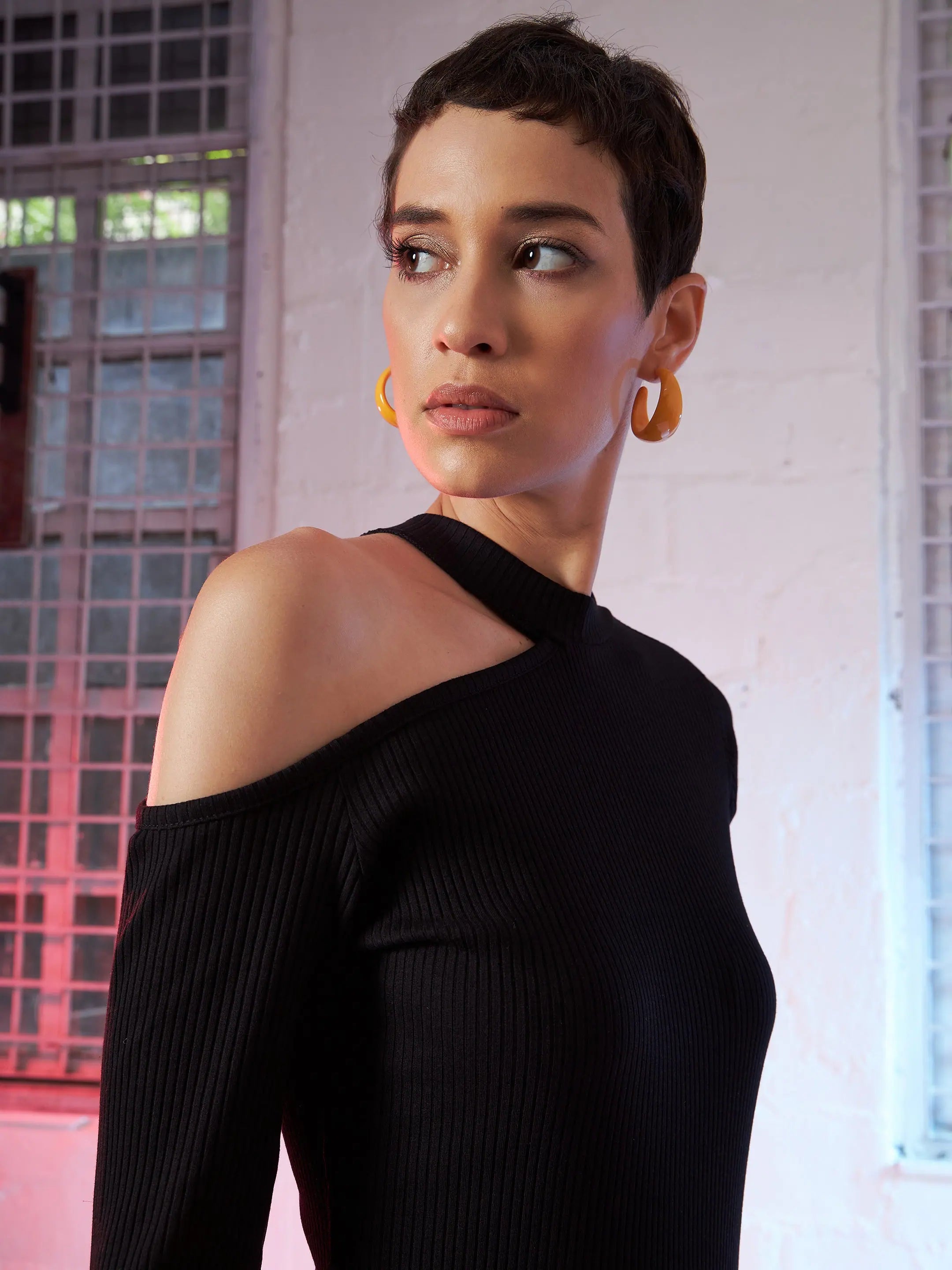 Black Ribbed Midi Dress | Women's Western Clothing & Outfits
