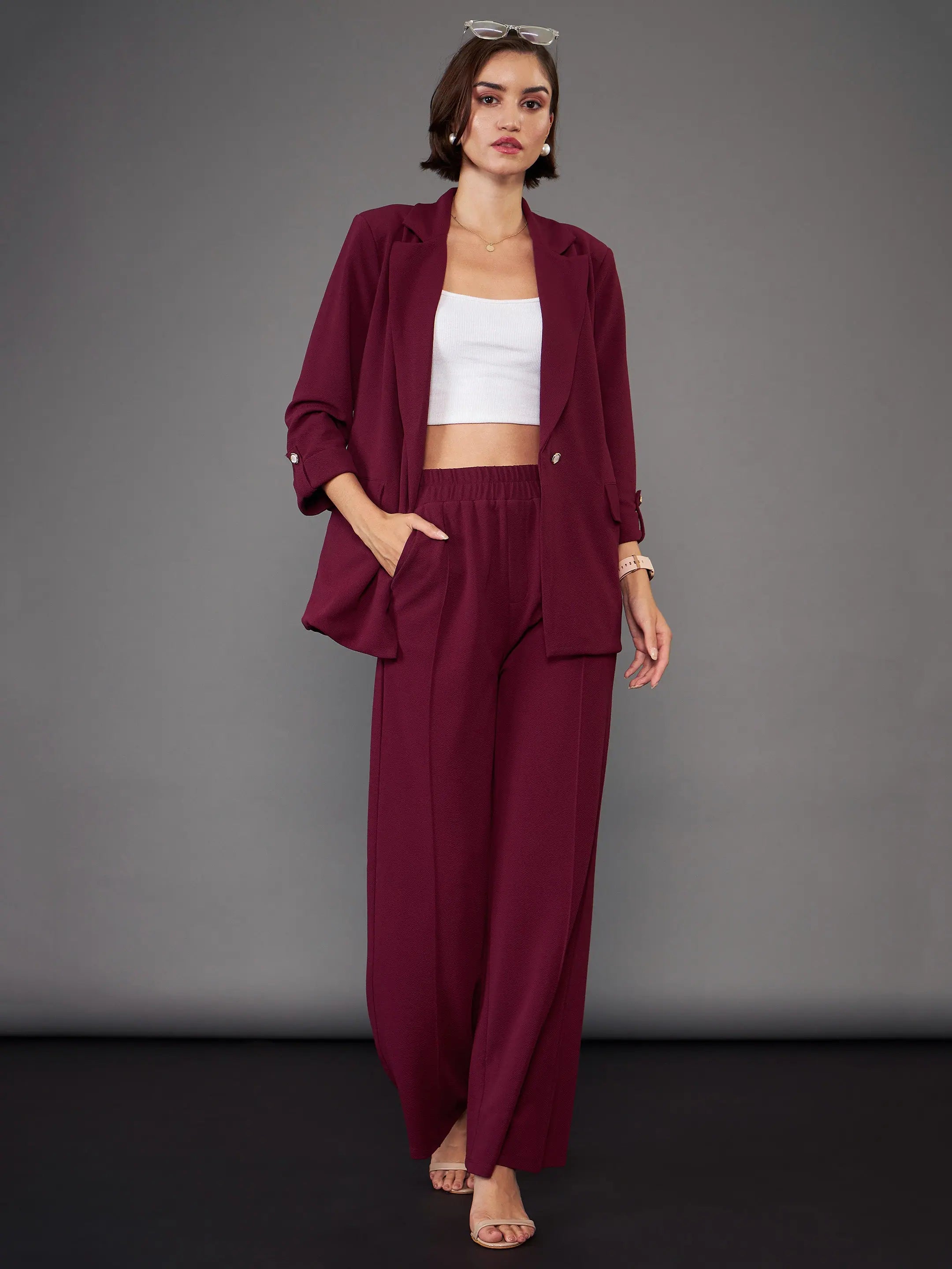 Burgundy Palazzo Pants | Women's Western Outfits & Style