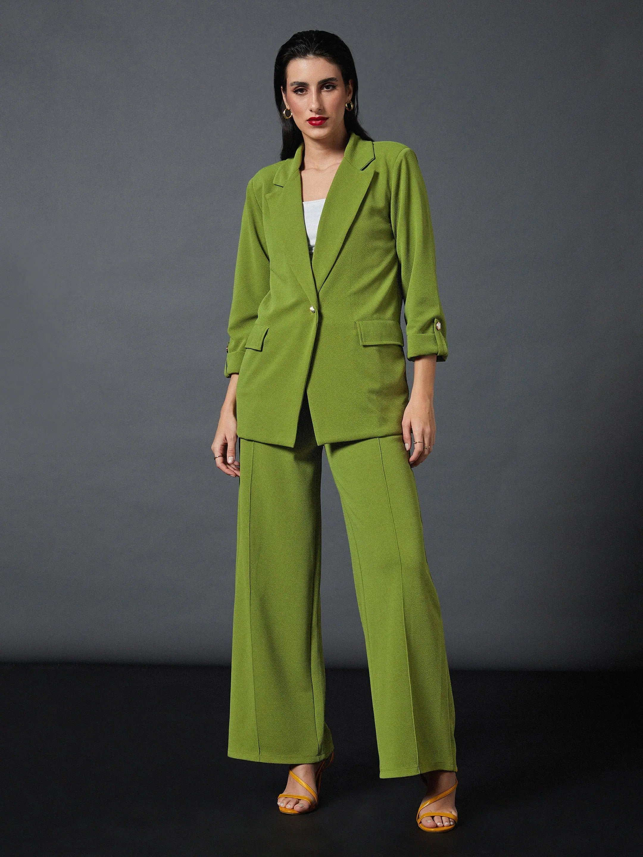Olive Palazzo Pants | Stylish Women's Western Wear Online