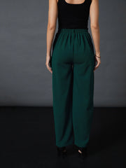 Women Emerald Side Tape Straight Pants