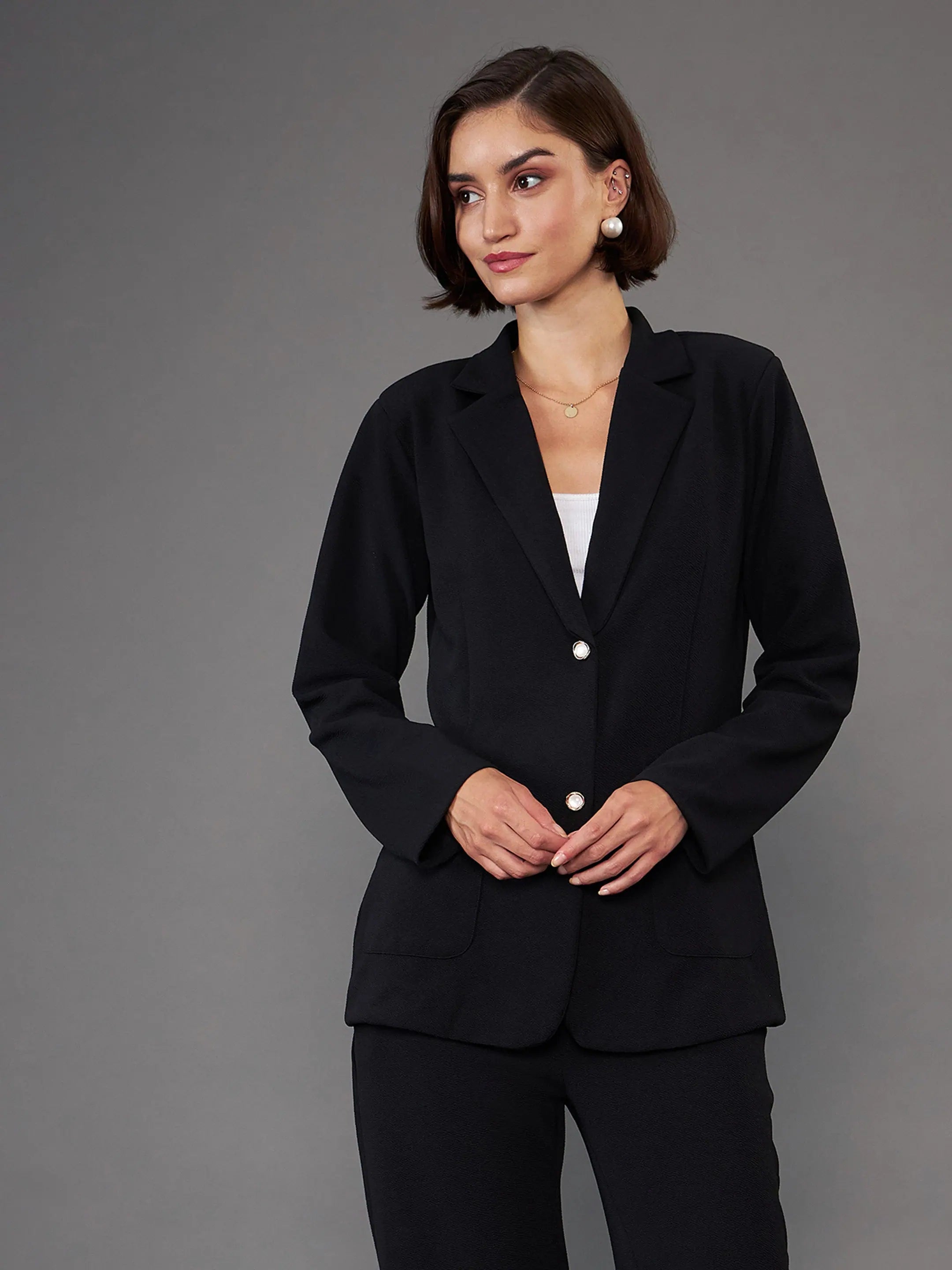 Black Slim Fit Blazer - Classic Women's Western Clothing