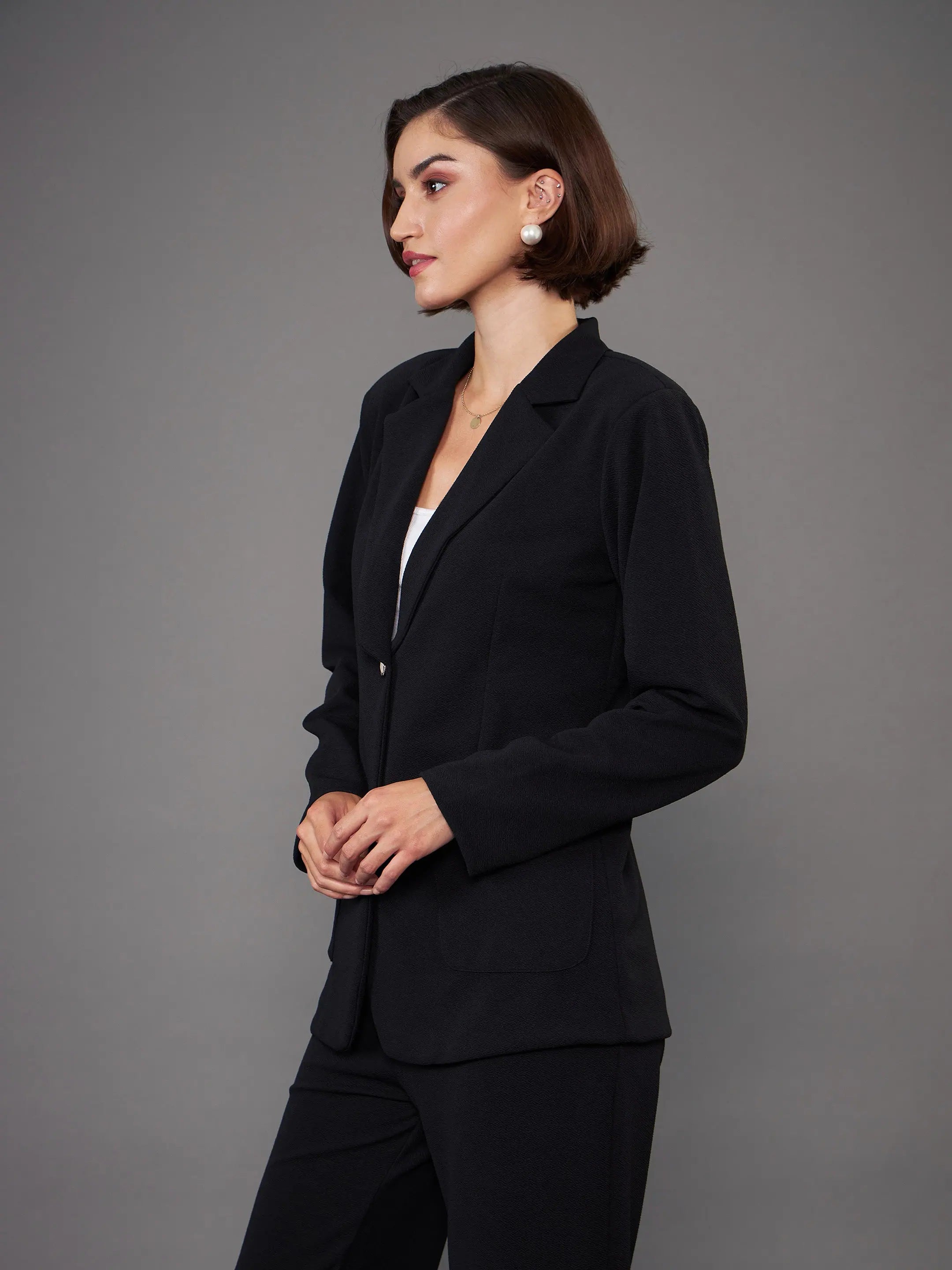 Black Slim Fit Blazer - Classic Women's Western Clothing