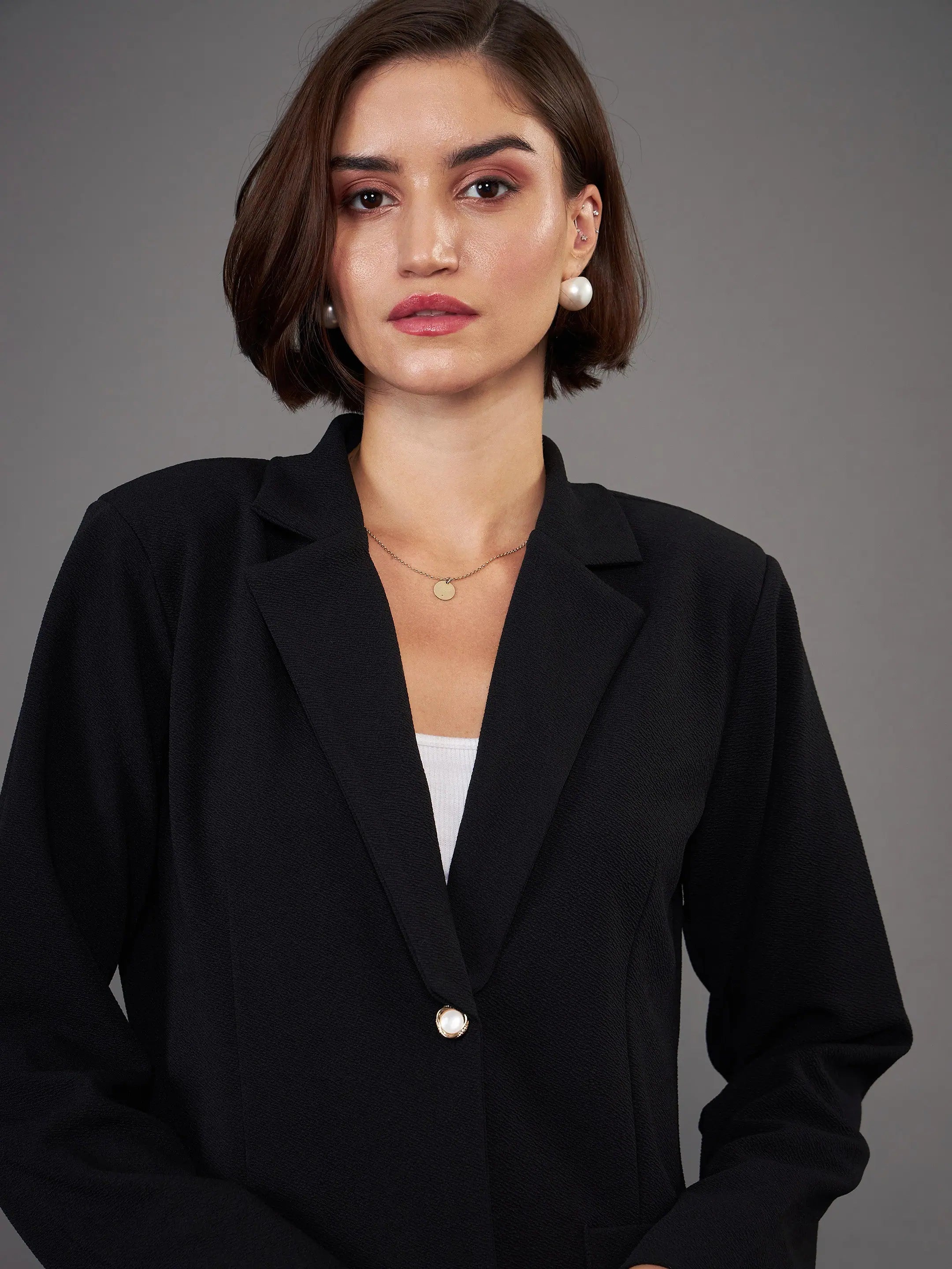 Black Slim Fit Blazer - Classic Women's Western Clothing
