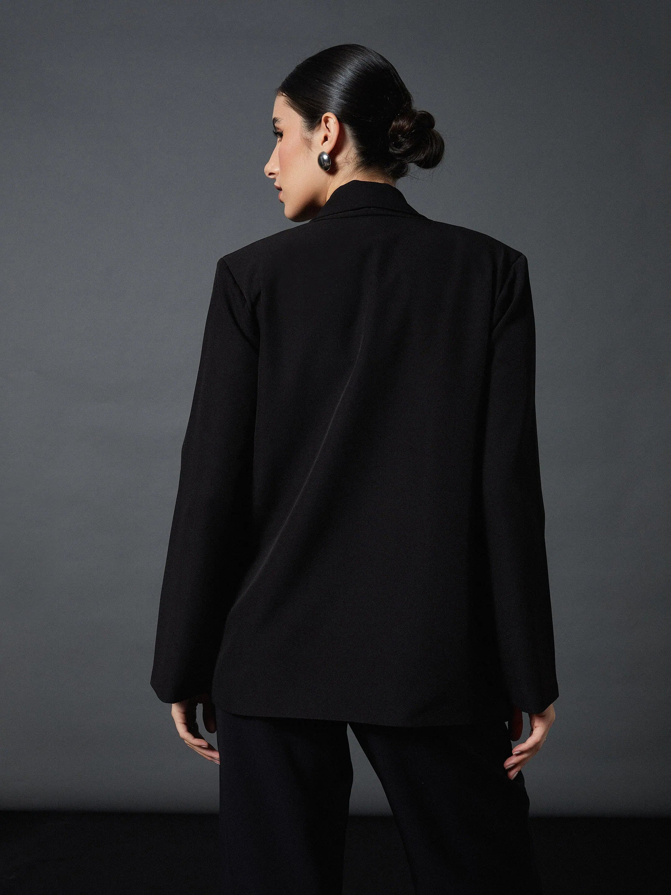Black Shawl Collar Blazer | Stylish Western Outfits for Women