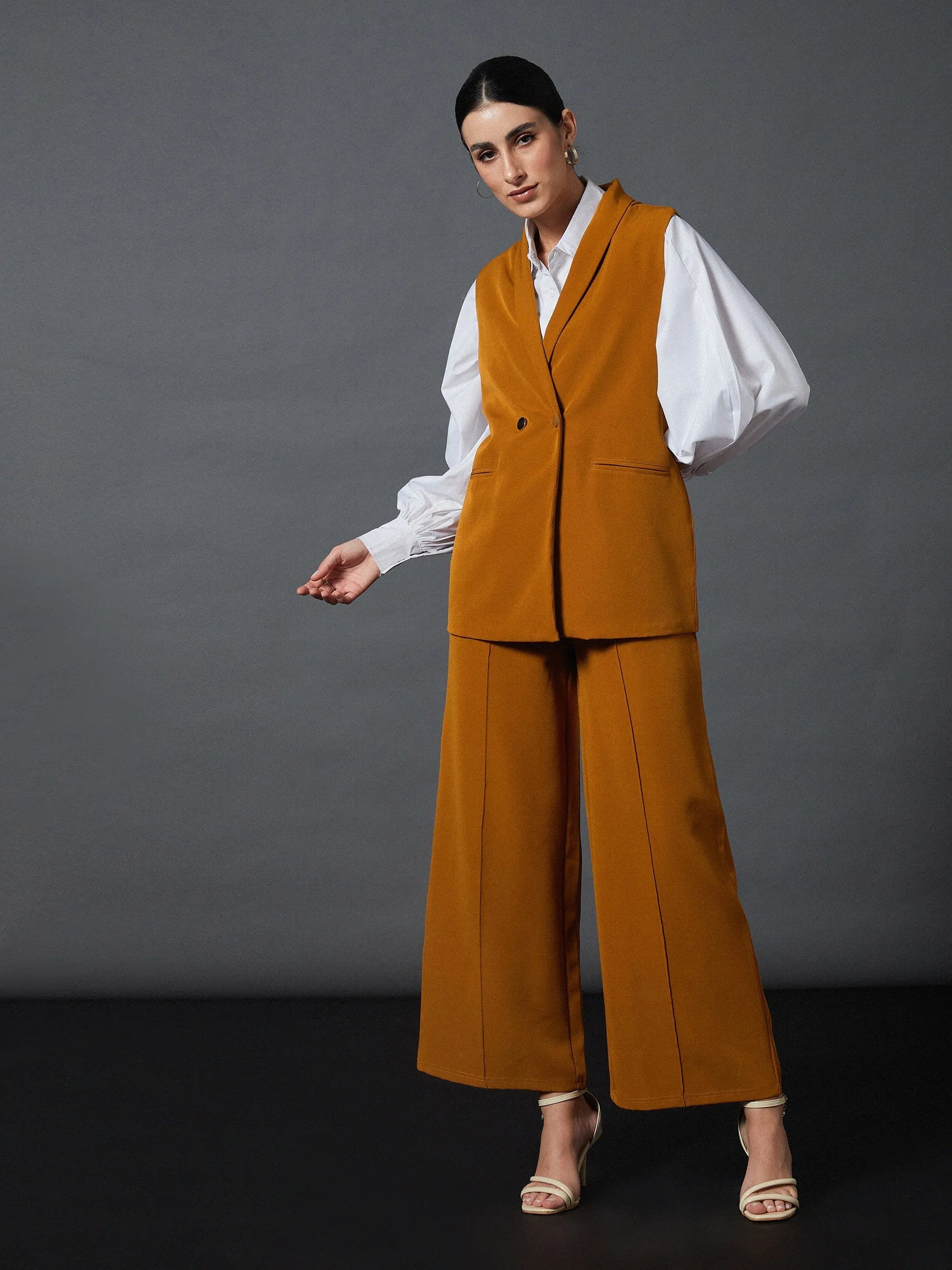 Mustard Longline Blazer | Stylish Women's Western Wear