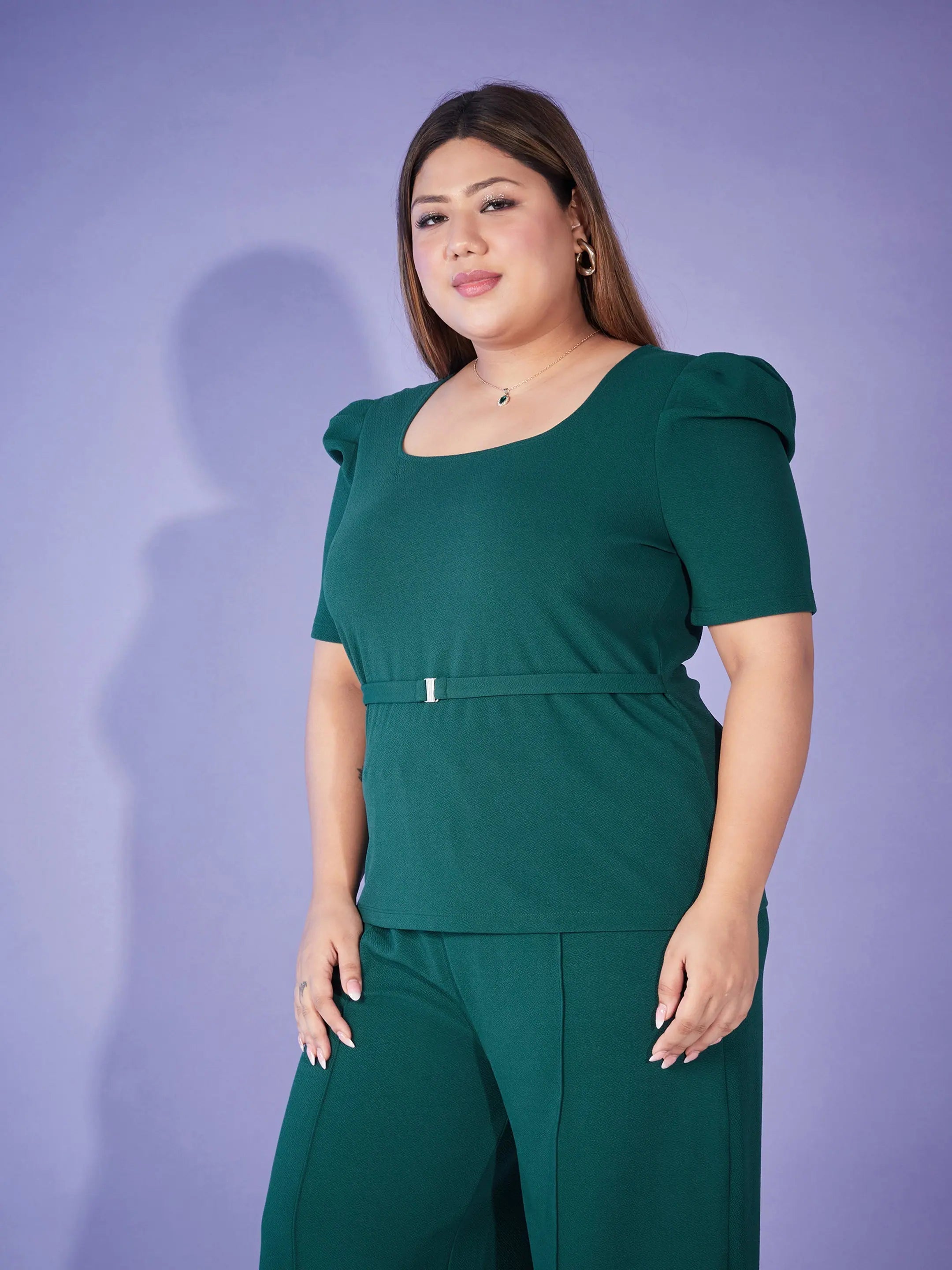 Emerald Belt Detail Top | Women's Western Wear