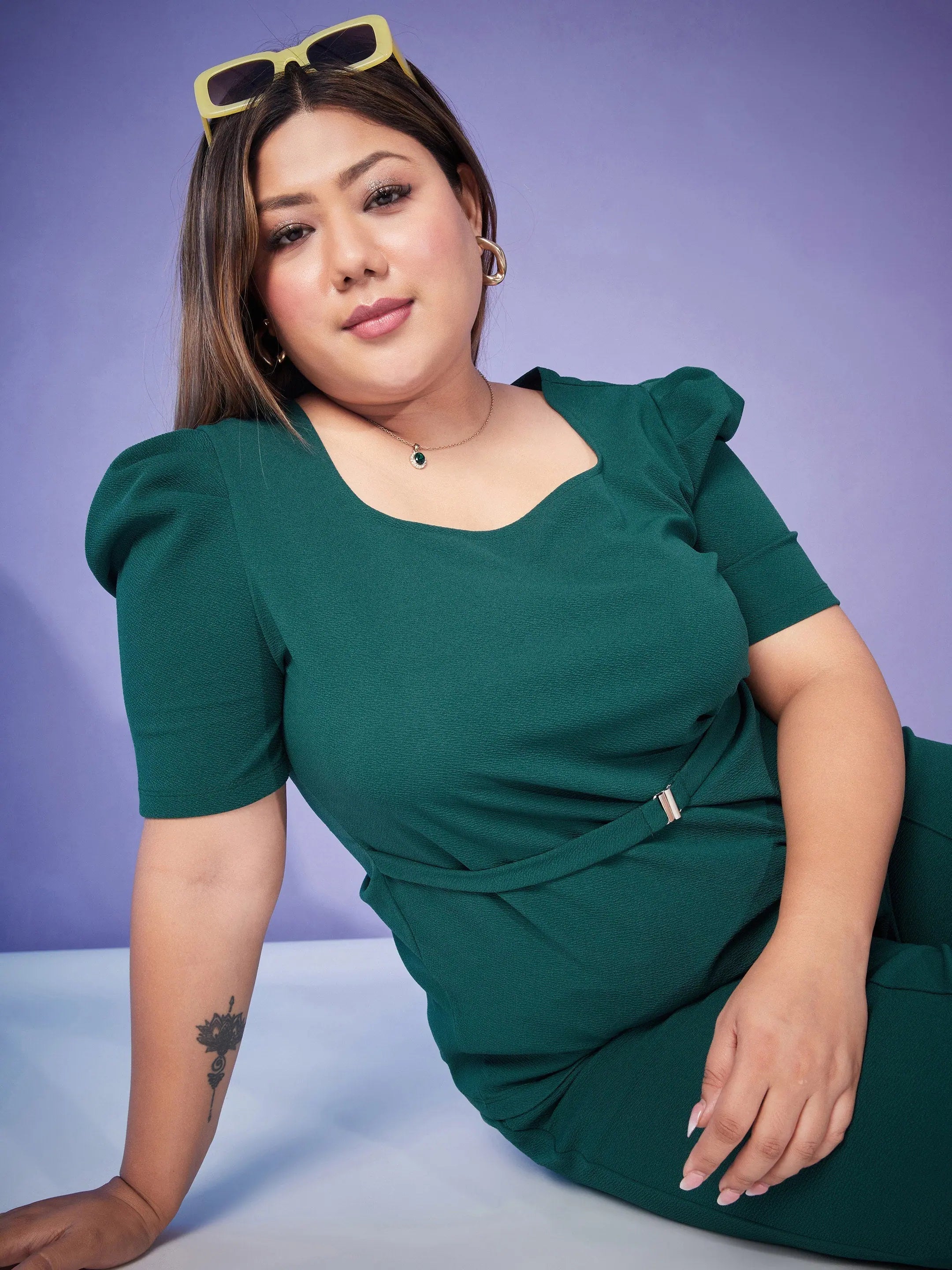 Emerald Belt Detail Top | Women's Western Wear