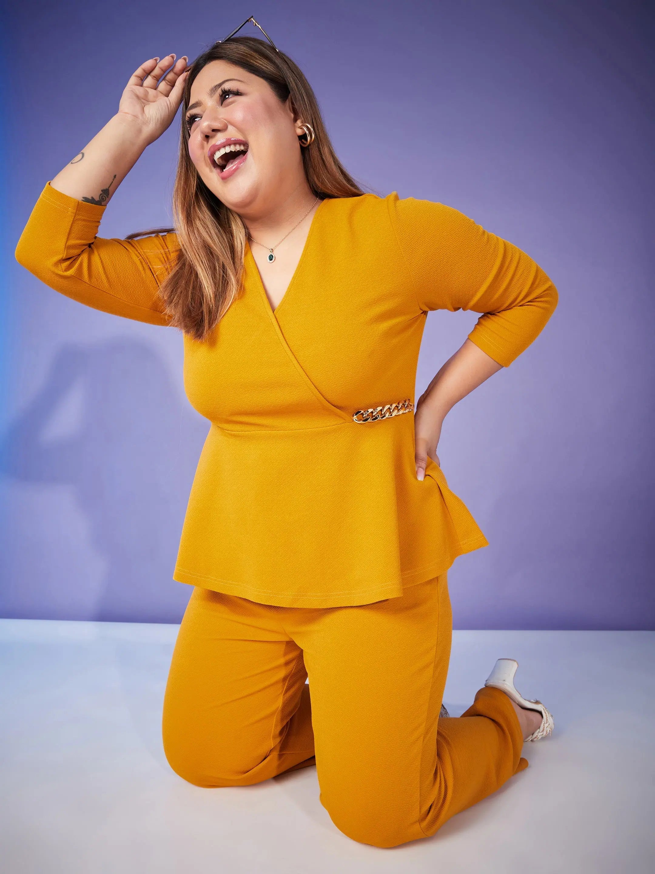 Mustard Chain Detail Outfit | Women's Western Outfits for Women