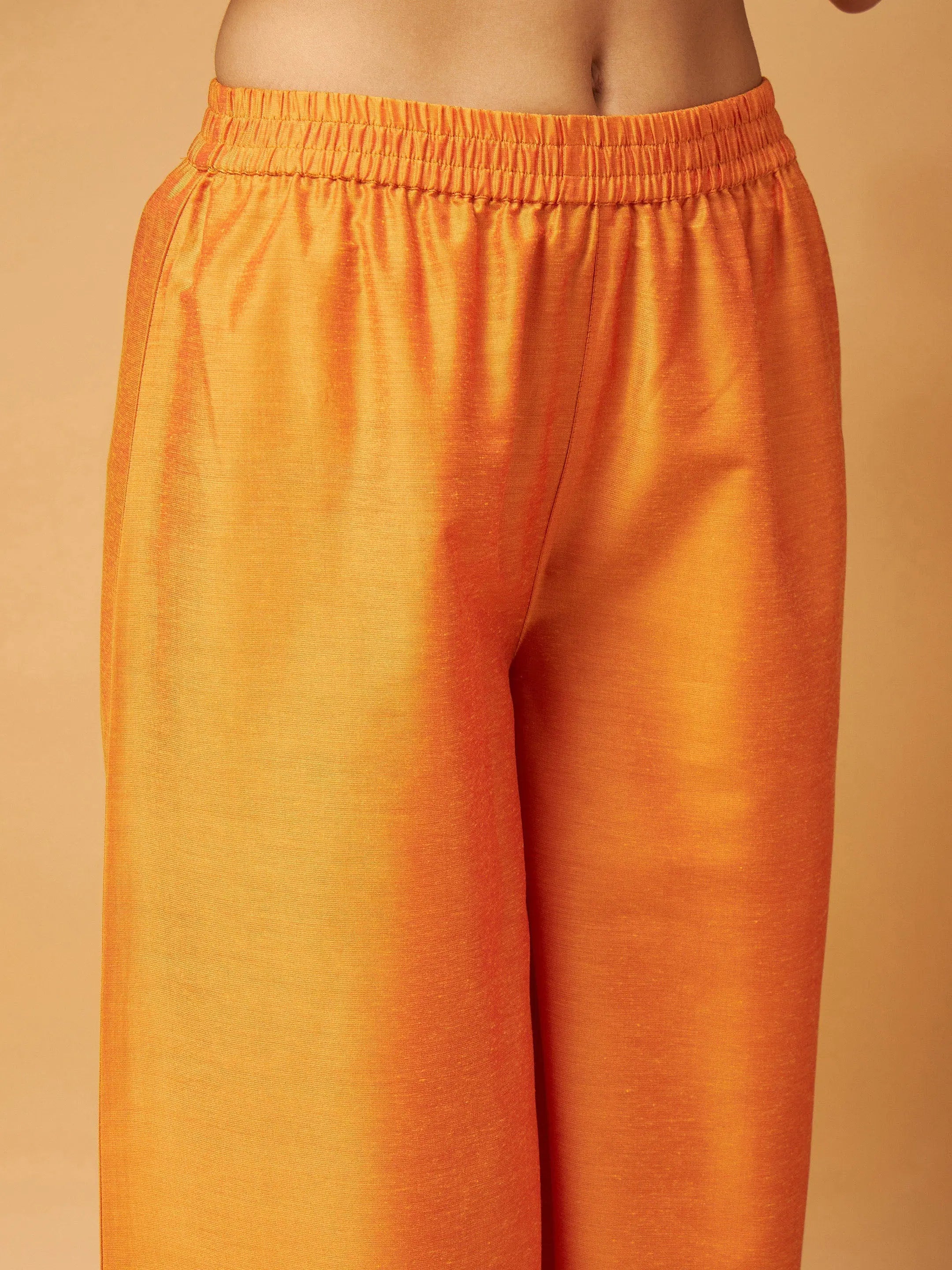 Mustard Floral Kurta and Palazzo Set | Women's Palazzo Pants Set