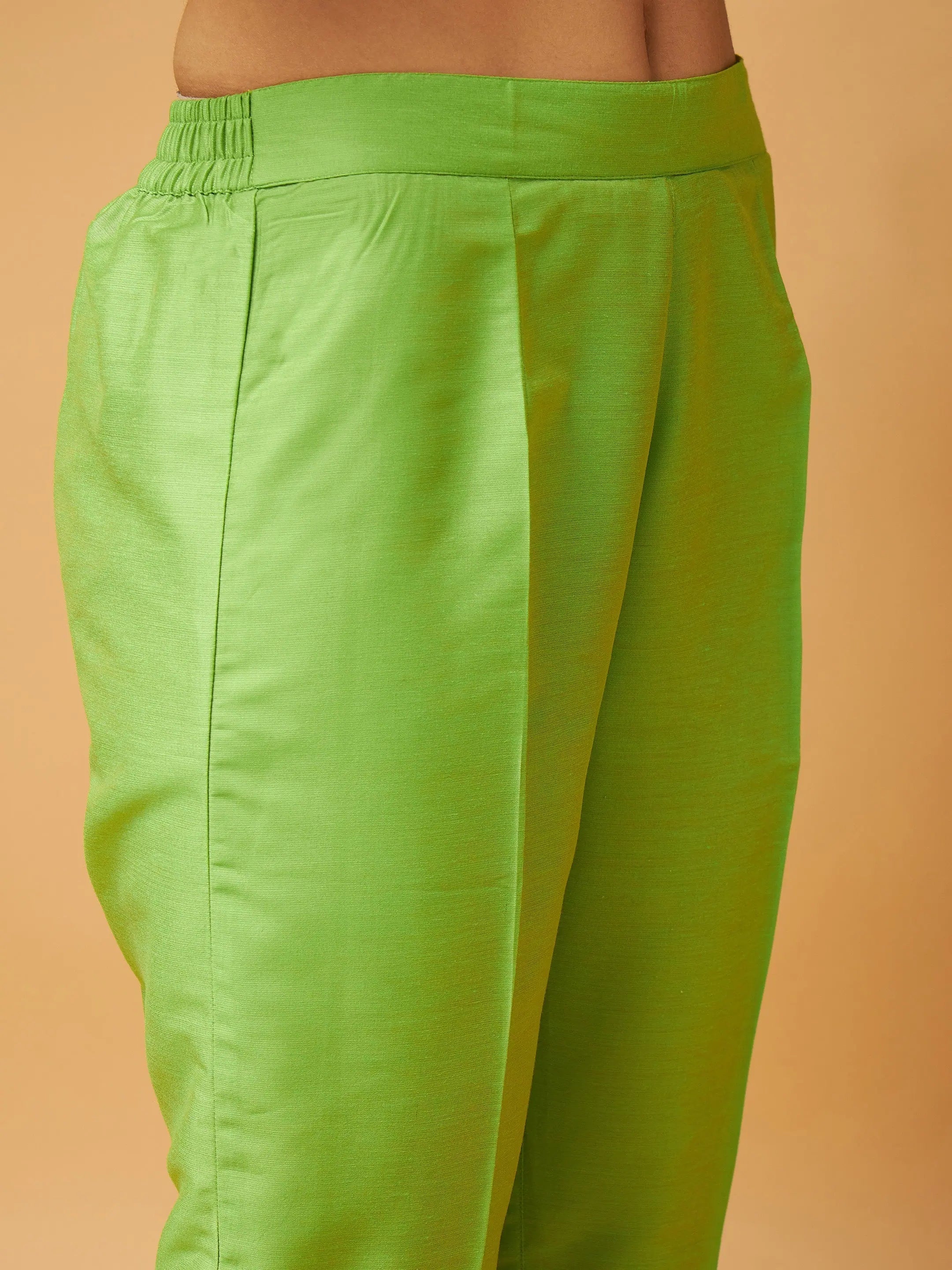 Yellow & Green Anarkali Kurta Set - Stylish Anarkali Suits Online