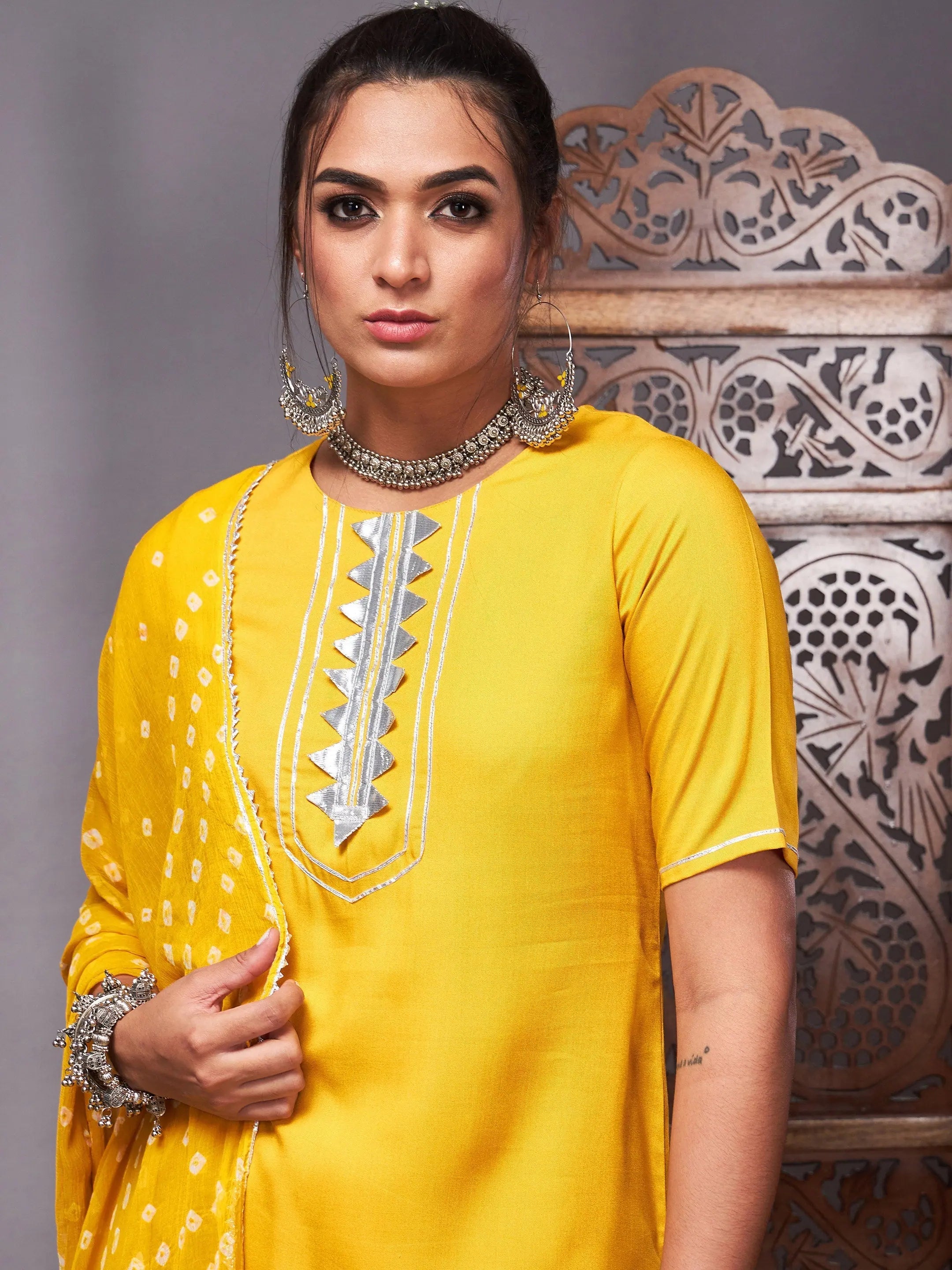 Mustard Sharara Set for Women - Designer Sharara Suits