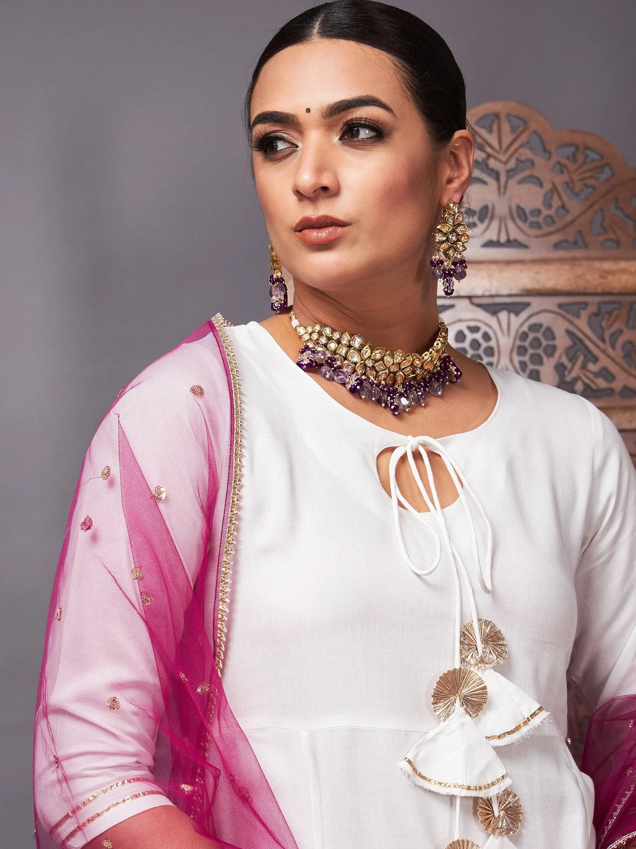 Off White Kurta Set | Designer Kurta Set With Dupatta