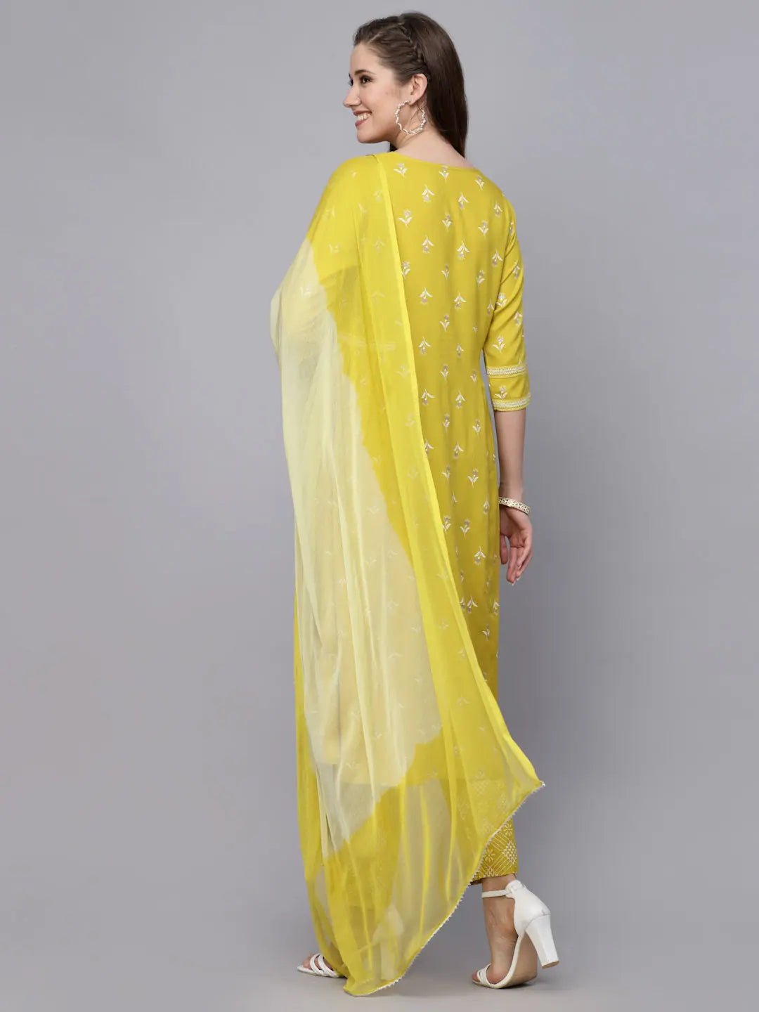 Green Floral Kurta Set with Dupatta | Women's Designer Kurtas
