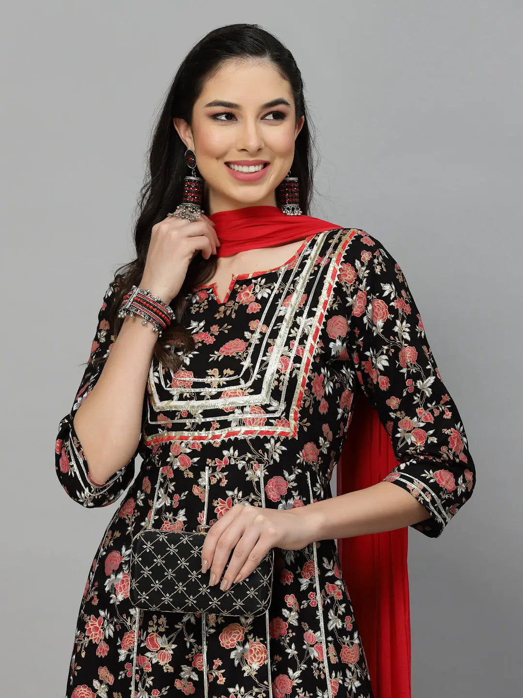 Floral Anarkali Kurta Set with Dupatta | Women's Designer Kurta