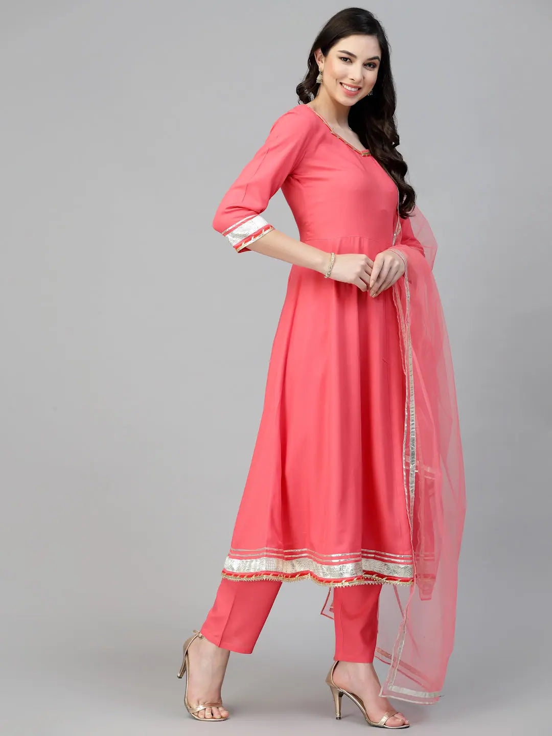 Solid Rayon Kurta Set with Dupatta - Elegant Women's Kurta Sets