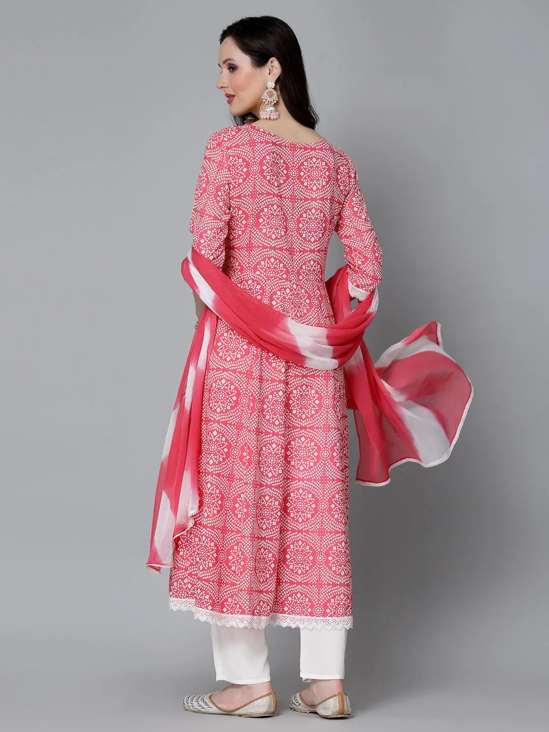 Bandhej Anarkali Kurta Set | Women's Designer Kurta Sets